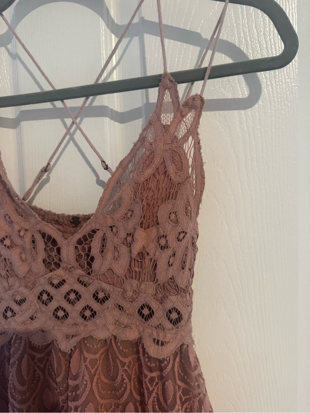 Free People Adella Burnout Slip Dress in Dusty Rose - Picture 7 of 7